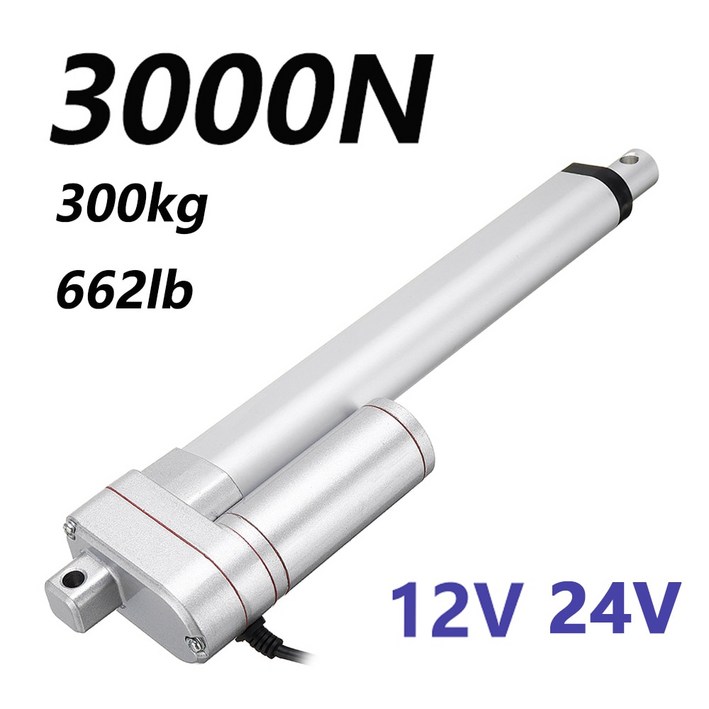 ac모터 dc모터 소형모터 dc 12v 24v 3000n 전기 선형 액추에이터 선형 모터 이동 거리 스트로크 50mm 100mm 150mm 200mm 250mm 48w 4a
