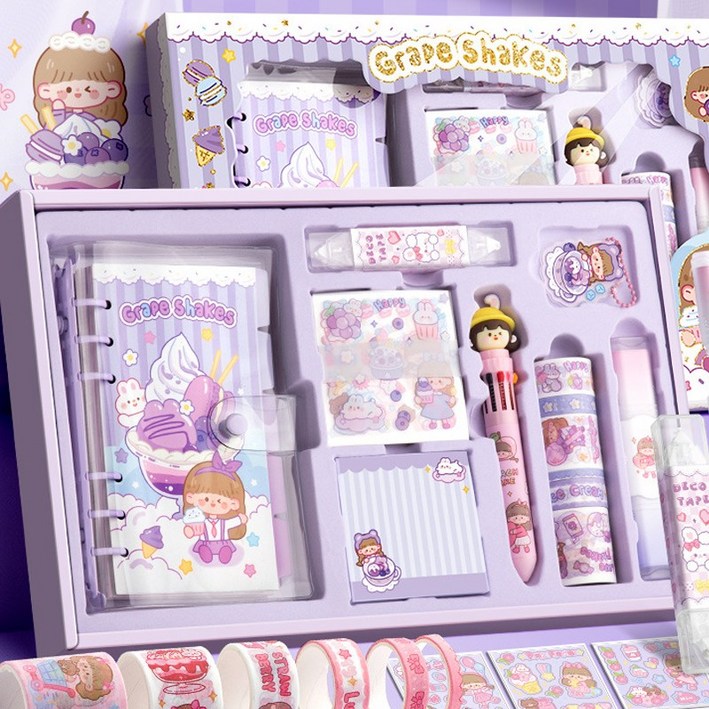 순순몰 다꾸 다이어리 꾸미기 종합 선물 세트, 보라토끼