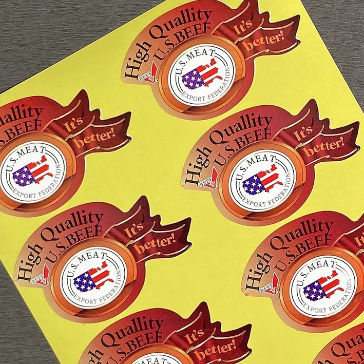 세일 수입 명품 정육 스티커 모음 500매 정육점 고기포장 부위별 금박 홀로그램등 다양한 스티커