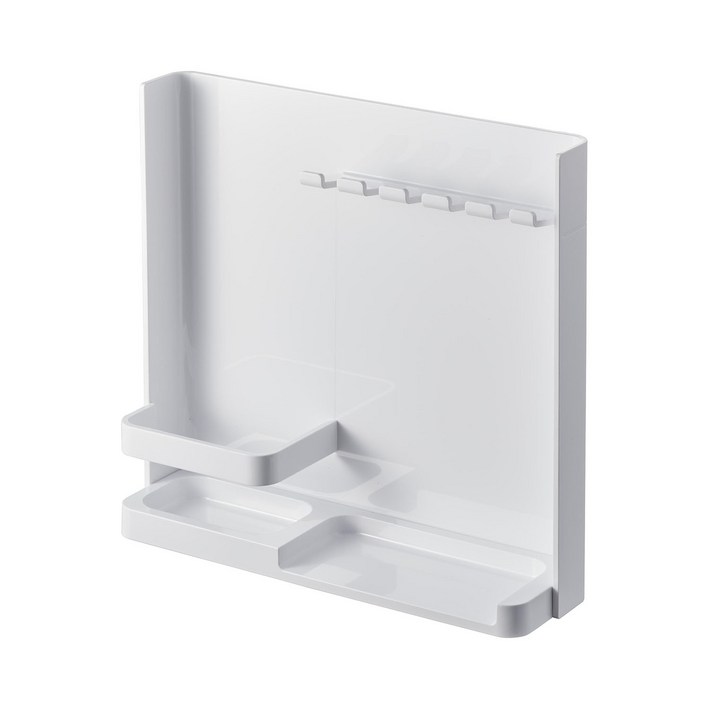 야마자키실업 칫솔  치약 거치대 타워 35053506, 화이트, 1개