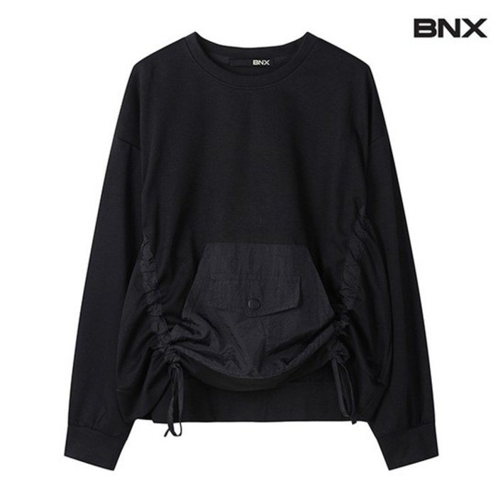 BNX 라운드 사이드 스트링 박스핏 티셔츠 BW3TS011L0 BNX 라운드 사이드 스트링 박스핏 티셔츠 BW3TS011L0