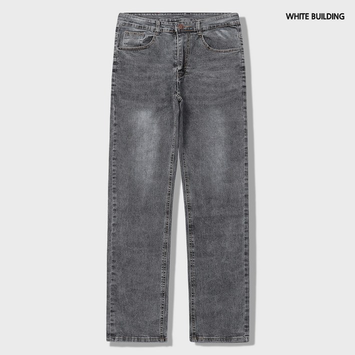 화이트빌딩 남자청바지 남자 와이드 청바지 블랙진 워싱 징자 데님 바지
