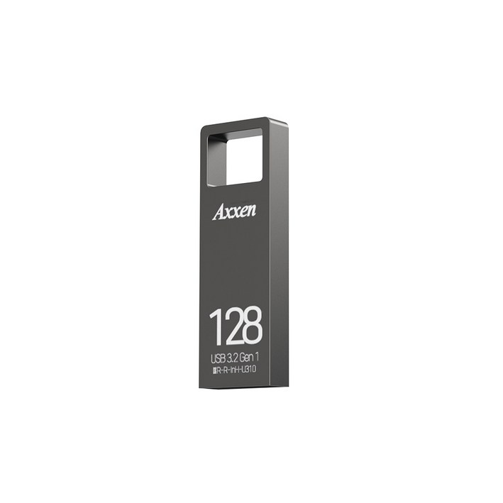 U350 Grid USB 3.2 GEN 1 USB 메모리 128GB Axxen CHROME, 128GB