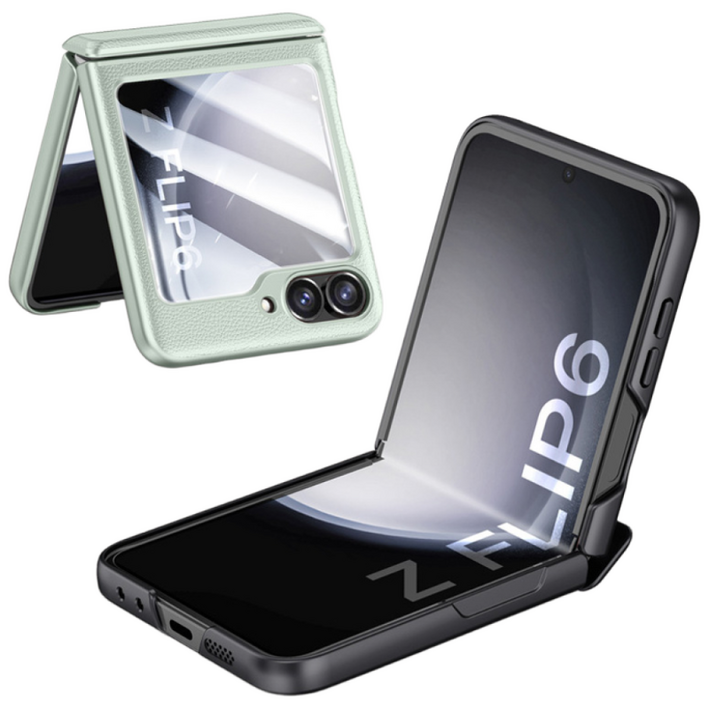 KDNC 삼성 Z플립시리즈 호환 가죽 무지 케이스