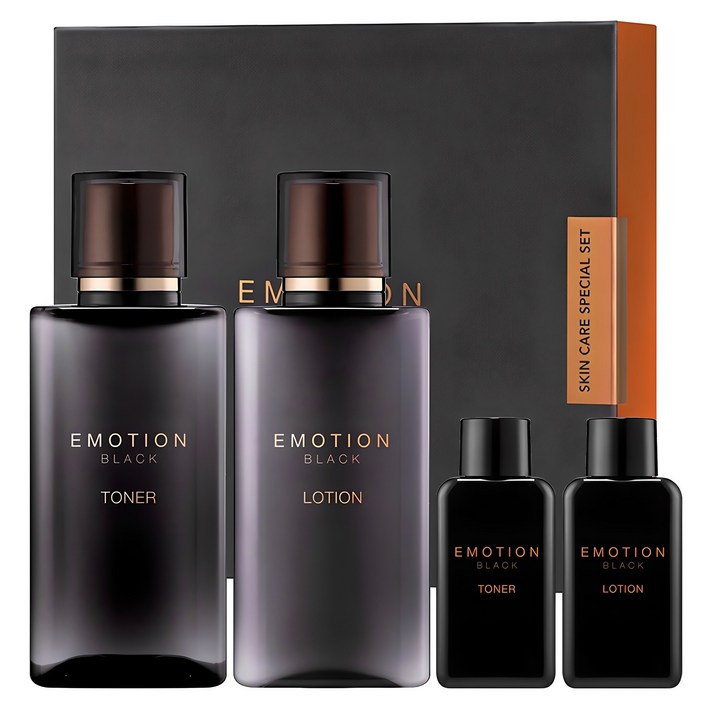 꽃을든남자 이모션 블랙 스킨케어 스페셜 토너 160ml 35ml 로션 160ml 35ml 세트, 1세트 꽃을든남자 이모션 블랙 스킨케어 스페셜 토너 160ml 35ml 로션 160ml 35ml 세트, 1세트