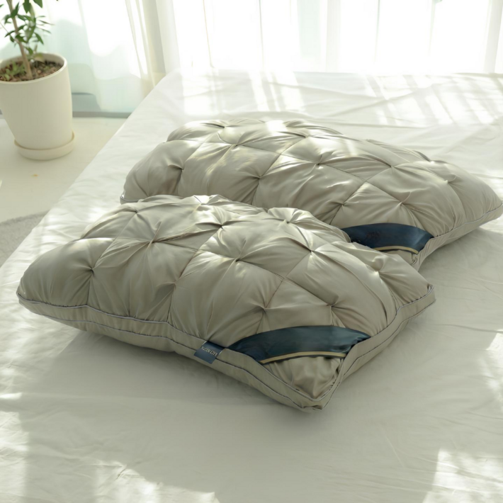 송림라이프 빨아쓰는 푹신한 숙면 베개  베개솜, 그레이, 2개