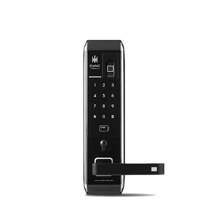 혜강시큐리티 지문인식 도어락 TM902  카드키 2p  스티커키 2p