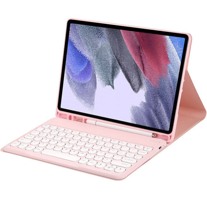 태블리스 태블릿PC 블루투스 키보드 S펜 수납 케이스 TZ44, 핑크, 1개 태블리스 태블릿PC 블루투스 키보드 S펜 수납 케이스 TZ44, 핑크, 1개