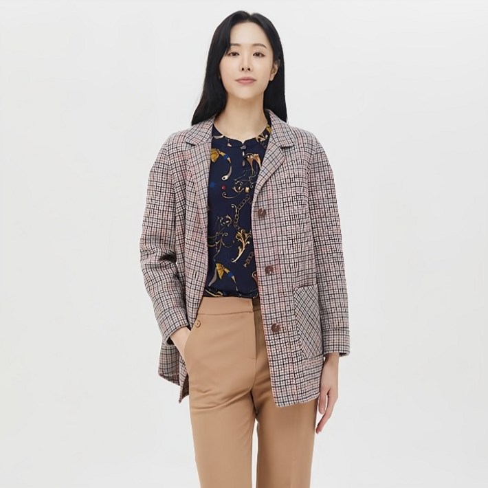 크로커다일레이디 체크 핸드메이드 하프코트 CLBSCT101 크로커다일레이디 체크 핸드메이드 하프코트 CLBSCT101