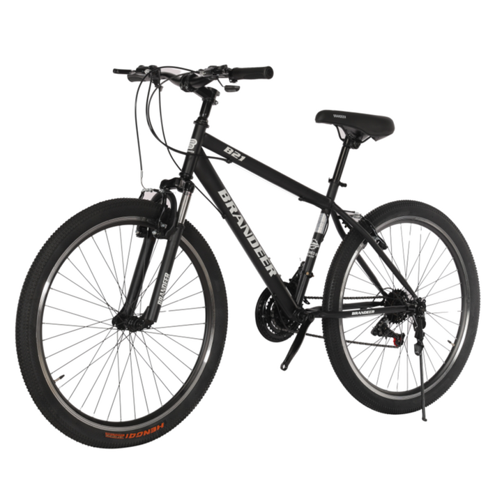 브랜디어 입문용 MTB 21단 자전거 B21, 매트블랙, 1개, 170cm