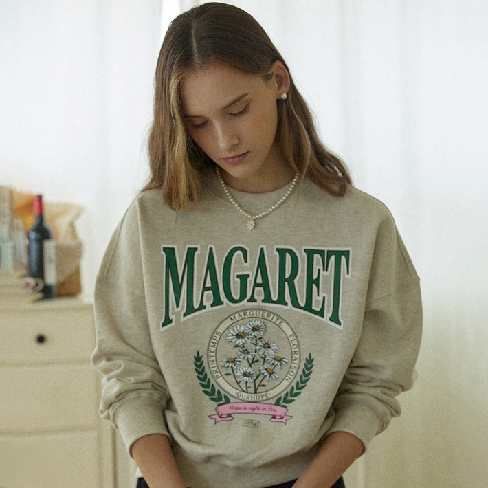 아워호프 여성용 마가렛 아트워크 그래픽 스웨트셔츠