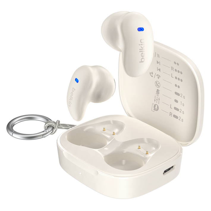 벨킨 사운드폼 오픈핏 초경량 무선 블루투스 이어버즈, 크림, AUC014fqCR