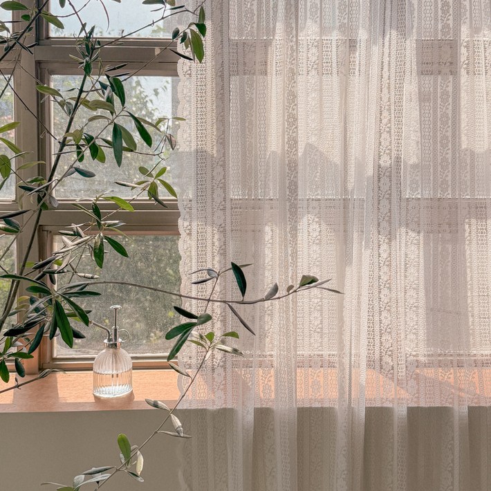 마리엔젤 발레리나 레이스 커튼 가리개 봉집형 2p