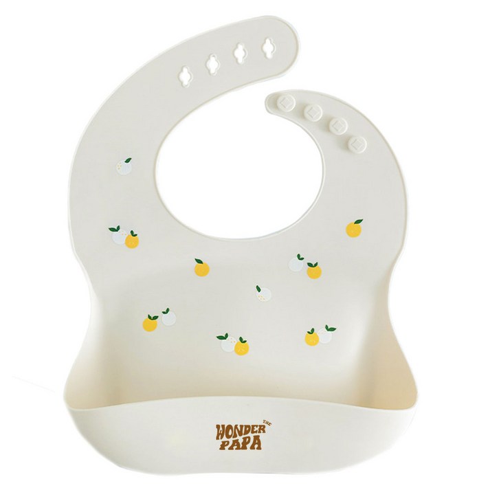 원더파파 아기 실리콘  이유식 턱받이