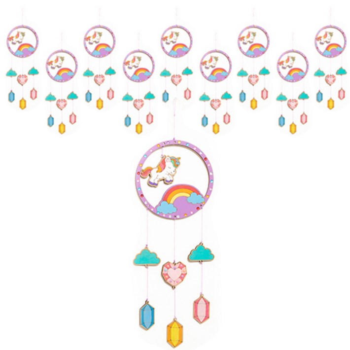 민화샵 밤과꿈 모빌 드림캐쳐 만들기재료, 유니콘UDPWD0191, 10개