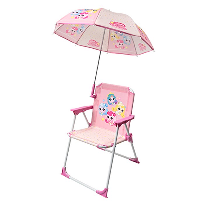 키즈 슈팅스타 캐치티니핑 캠핑용 파라솔 체어 세트