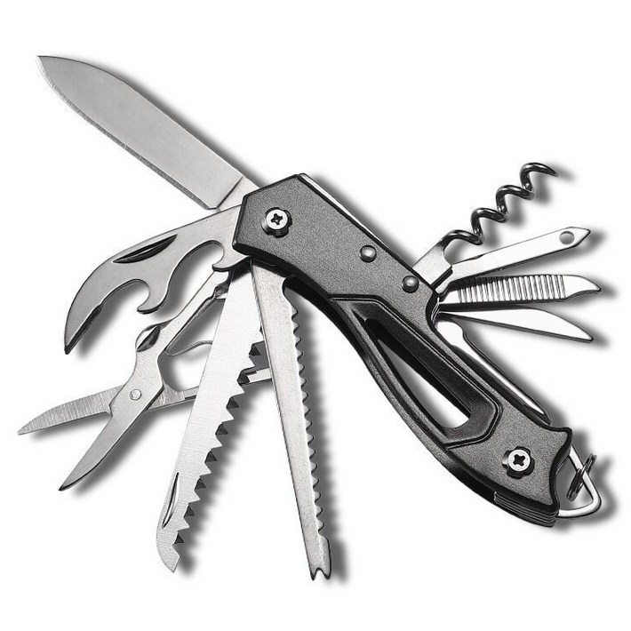 Dr.Tools 다용도 생활 멀티 공구 14 in 1 접이식 아웃도어 맥가이버칼, 1개 Dr.Tools 다용도 생활 멀티 공구 14 in 1 접이식 아웃도어 맥가이버칼, 1개