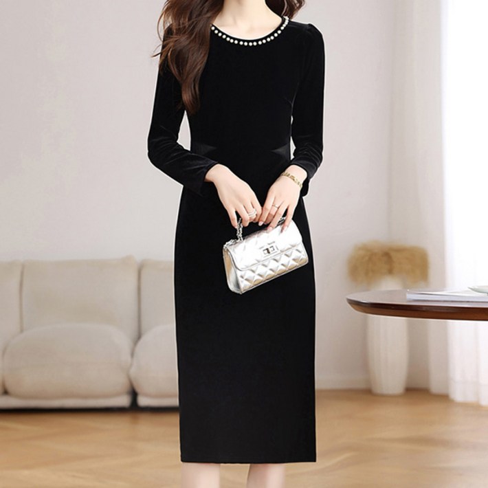 포플러앤씨 여성용 나연 벨벳 원피스 P25FOPS073143