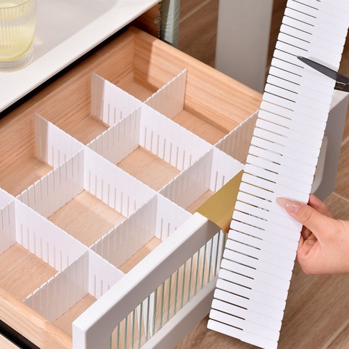 어무드 서랍 수납 화장대 칸막이 양말 속옷 정리함, 화이트, 8개