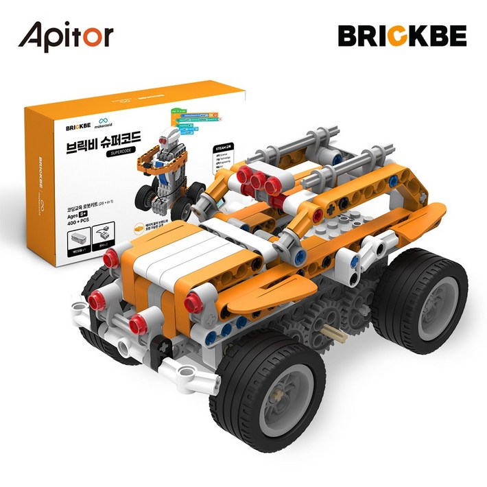 아피토 코딩로봇 브릭비 BB슈퍼봇S 초등학생 선물 장난감 생일선물 레고호환 코딩교육, 1개