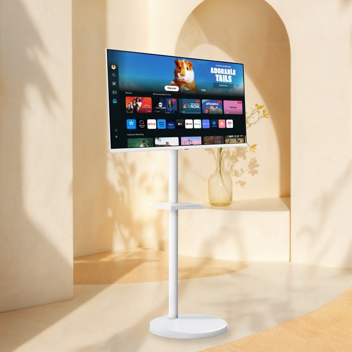 삼성 스마트모니터 M5 S27DM501 68.6cm 화이트삼탠바이미 패키지 무빙스탠드 IPTV 거치대 패키지, 스마트모니터 M5스탠드, 68.6cm