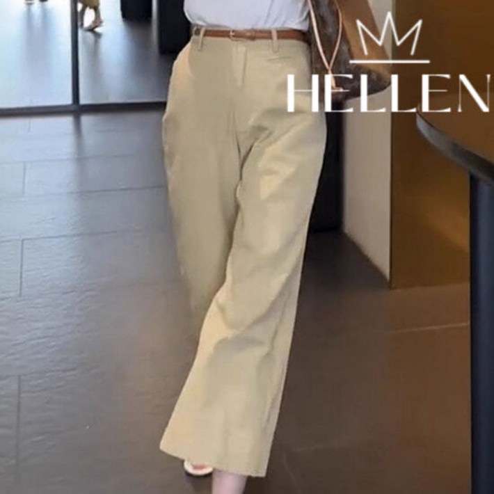 헬렌 헬렌 베이직 코튼 9부 치노 팬츠 코즈9부팬츠 B472