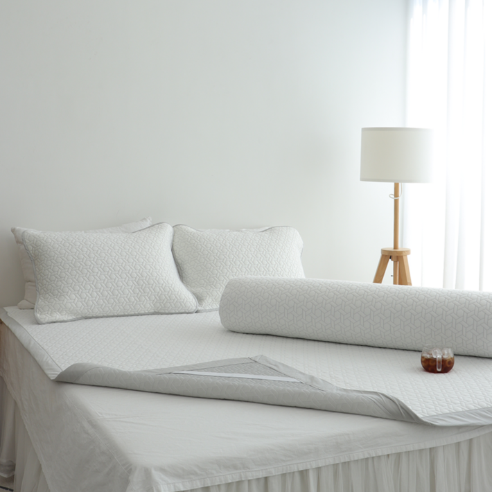 국내산100 여름 듀라론 쿨 냉감패드, 쿨매트, 그레이