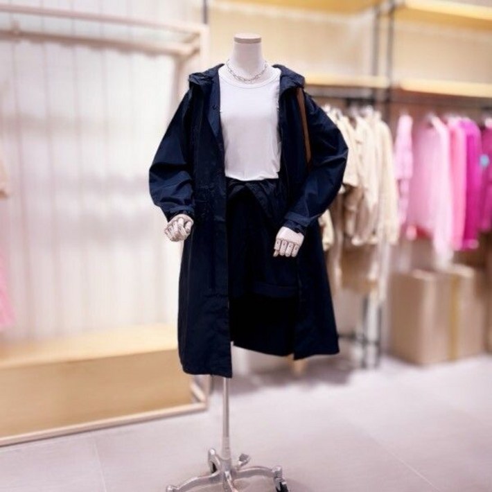 시에로허리 스트링 노출 후드 야상 점퍼SF2JPF173 752576