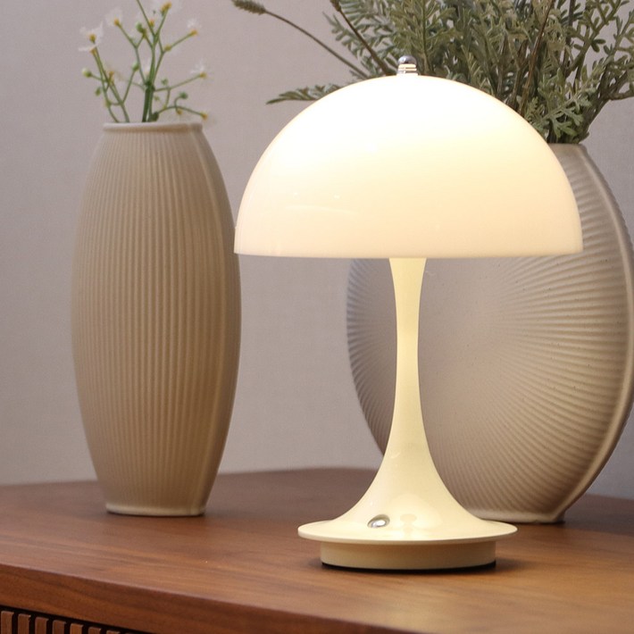 멜리빙 머쉬룸 단 스탠드 LED2W 삼색변환 화이트, 화이트 멜리빙 머쉬룸 단 스탠드 LED2W 삼색변환 화이트, 화이트