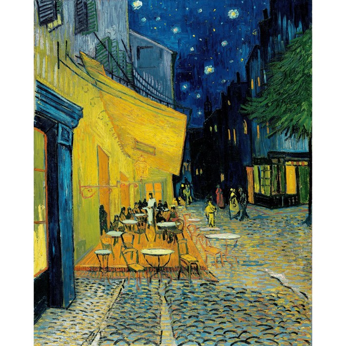 레핀아트 캔버스 액자 고흐 밤의 카페테라스 Terrace of a cafe at night by van gogh