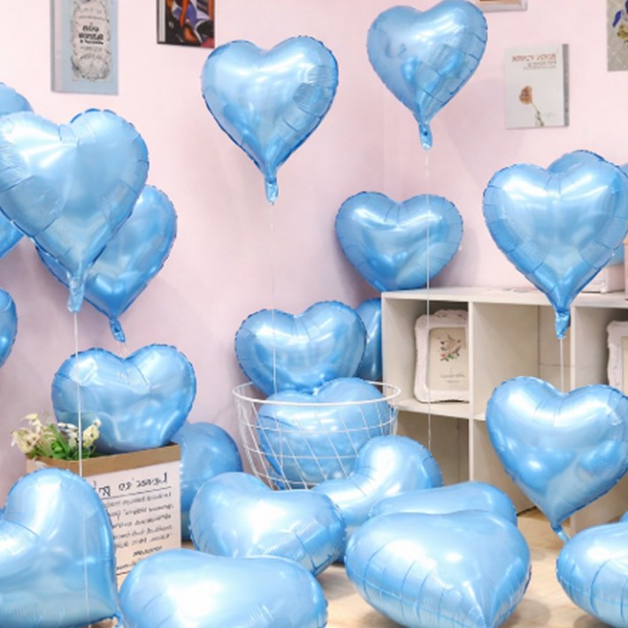 파리스 하트 별 은박풍선 10인치