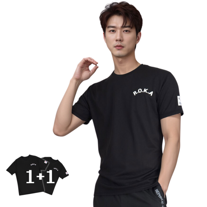 LUXEKA 11 로카티 반팔티 쿨드라이 ROKA 군인 군용 군대 PX 2개입