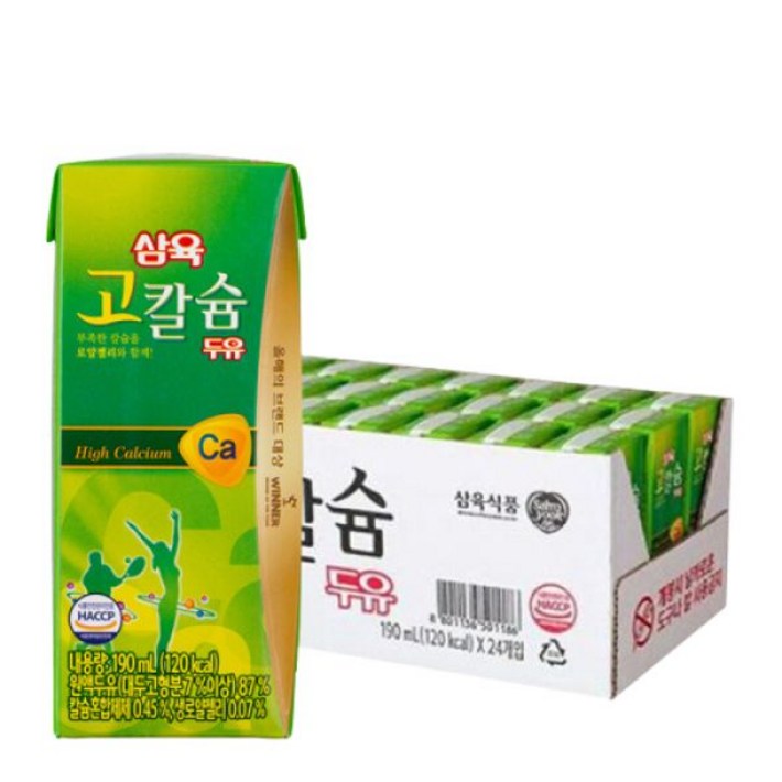 삼육 고칼슘 두유 190ml 24팩