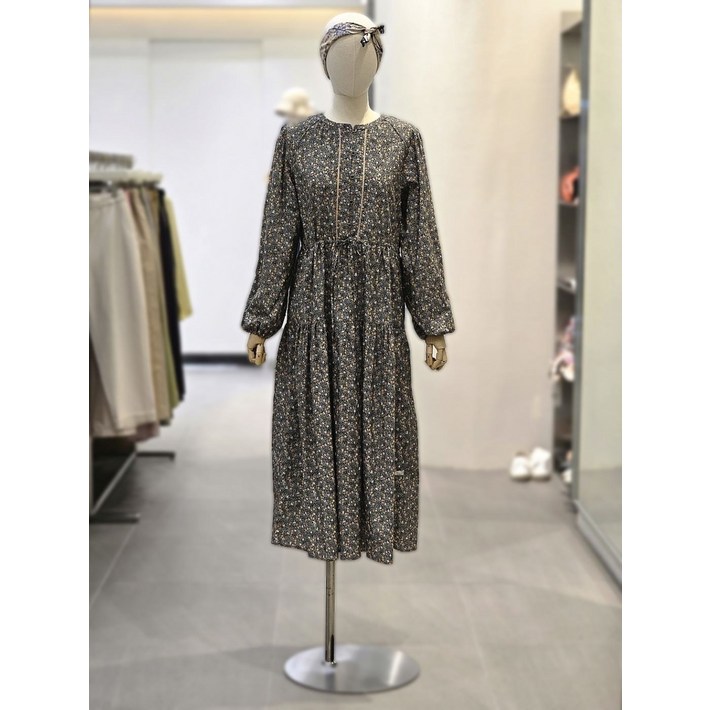 [국내백화점] 써스데이아일랜드 플라워 보더 롱 원피스 간절기휴양지룩 랩원피스 봄원피스