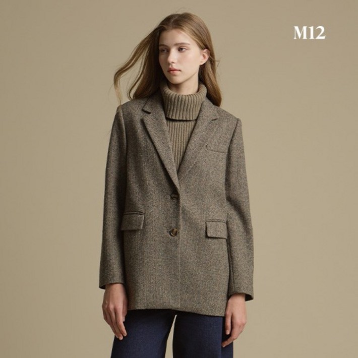 M12 24FW 울블렌디드 헤링본 자켓