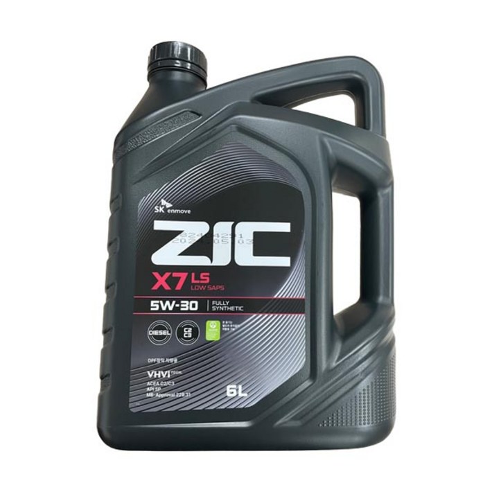 ZIC X7 LS 5W30 6L 디젤 엔진오일 ZIC X7 LS 5W30 6L 디젤 엔진오일