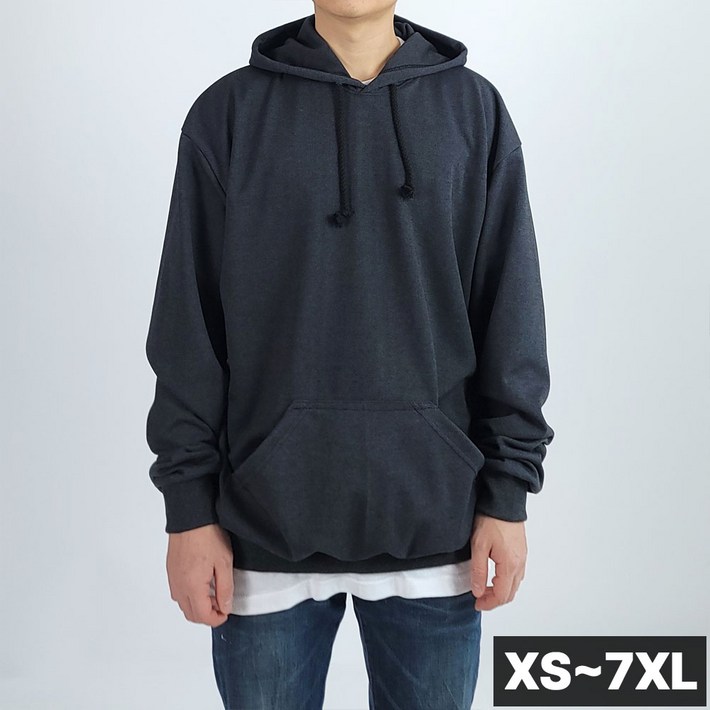 벨르모드 7XL 국산 특양면 긴팔 무지 후드 티셔츠
