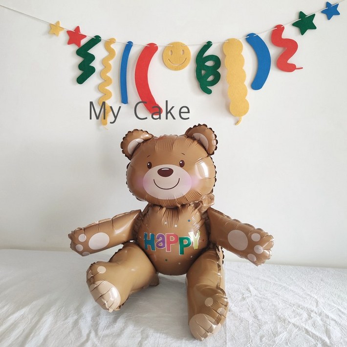 오늘발송 곰돌이 풍선 생일파티 파티꾸미기 아기백일상