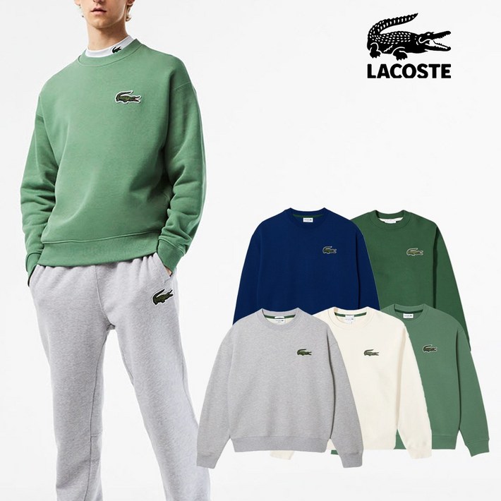 라코스테 LACOSTE  남여공용 빅크록 맨투맨 티셔츠