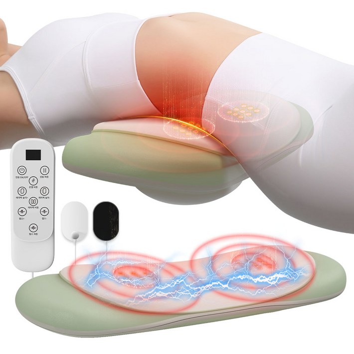 Smabat 허리마사지기 전동 허리 안마기 3단계온열 리모컨