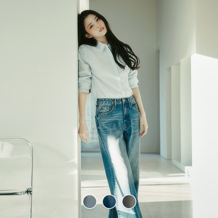 지오다노 415533 여 MW 와이드 청바지 2249673