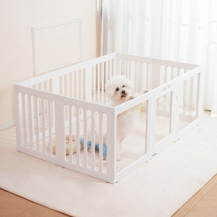 펫인 반려견 울타리 펜스세트 실내용 조립식 울타리, 1개, 화이트