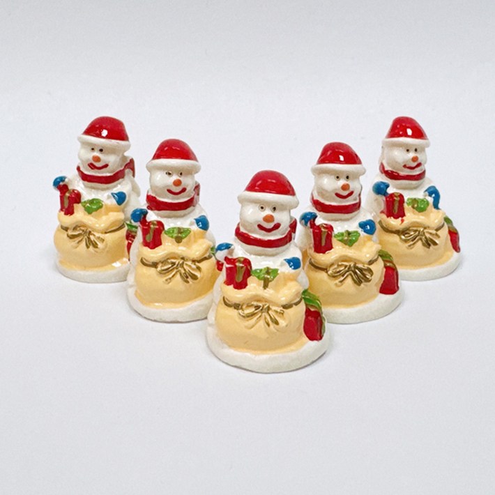 크리스마스 산타 눈사람 트리 피규어 장식 소품 오너먼트 캔들 파츠 테라리움 꾸미기 미니어처, 1개