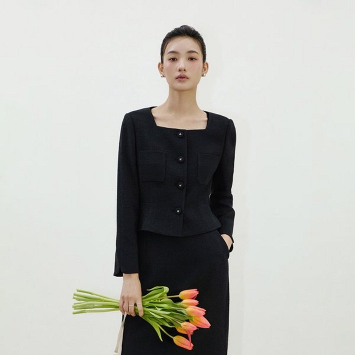 잇미샤 여성 트위드 자켓 25 SS 페플럼 셋업 ITP3ZJK510 정장