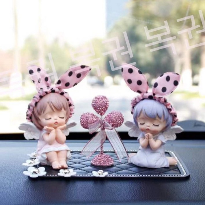 귀여운 천사인형 캐릭터 세트 실내장식품 자동차용품 인테리어용품