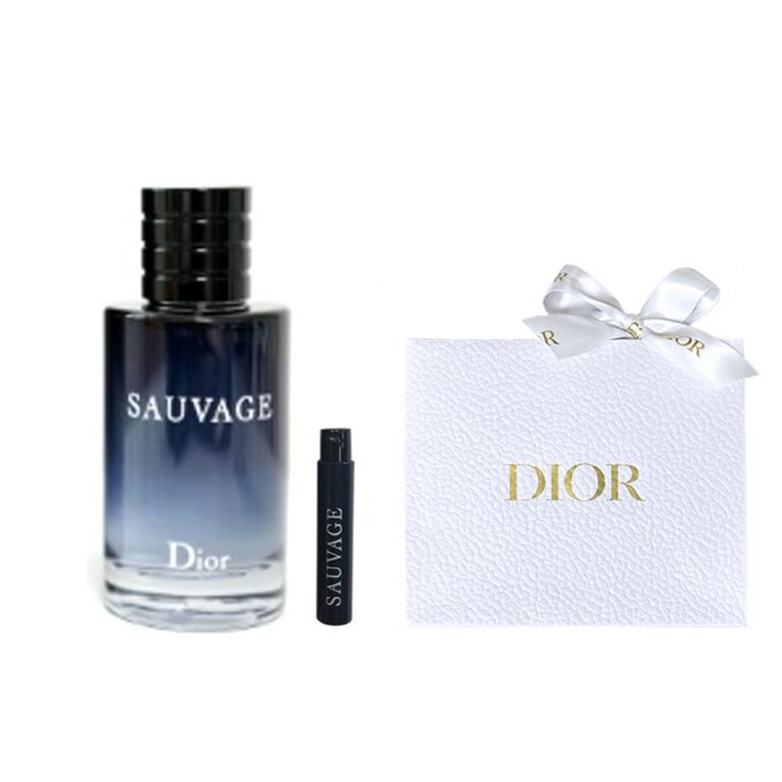 디올 소바쥬 오 드 뚜왈렛 60ml  1ml 백화점정품, 쇼핑백