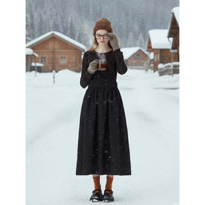 [국내백화점]  써스데이아일랜드 레이어드 서스펜더 원피스