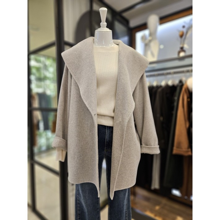 듀엘 DEWE 숄카라 핸드메이드 반코트 L244PSH503  NC일산