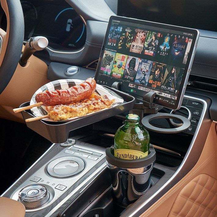 보스킴 태블릿PC 거치가능한 보냉보온 차량용 컵홀더  일반테이블충전X, 1개