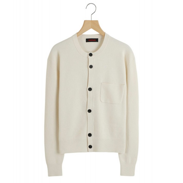 카반 CABaN 캐시미어 포켓 크루넥 가디건 59024102004